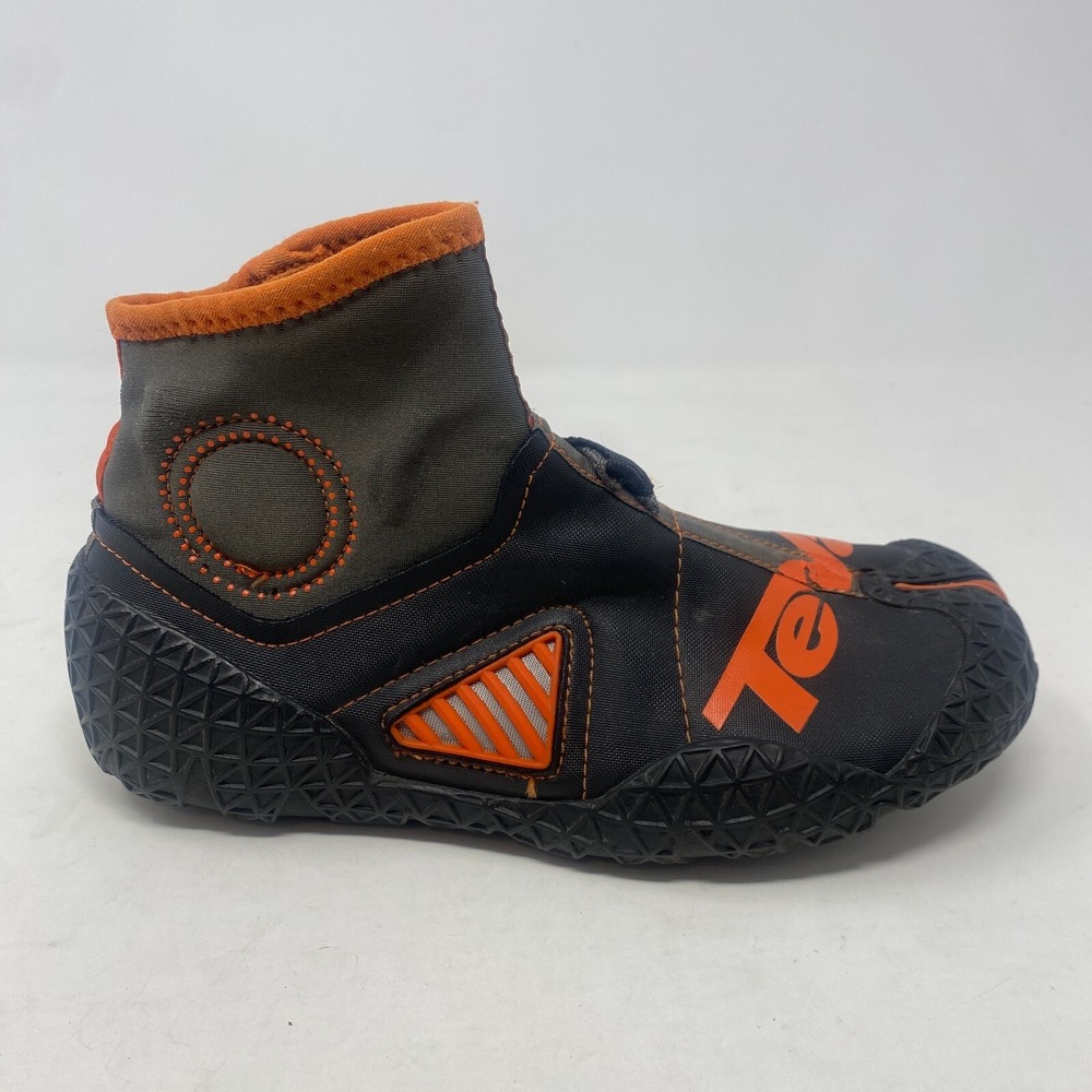 TEVA Hybrid‎ Split Toe Gray Orange Slip On Outdoor Water Shoes Youth Size 4